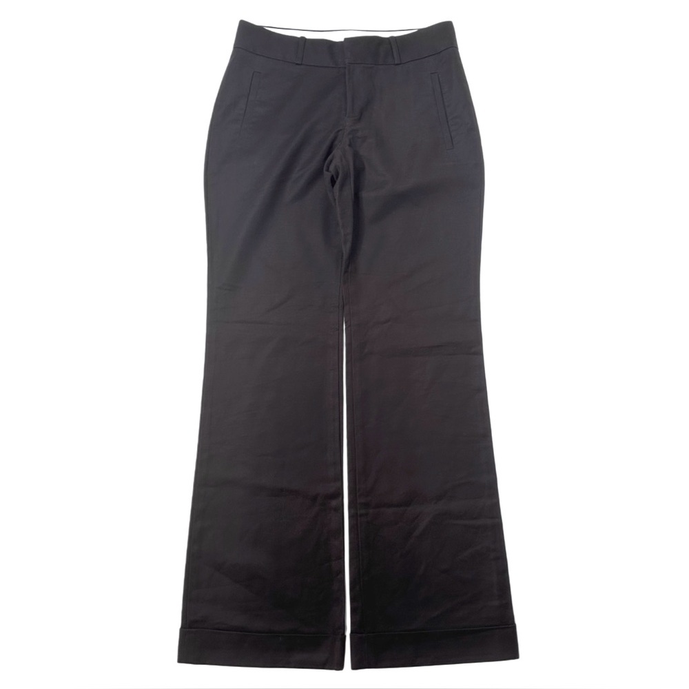 Banana Republic Martin Fit Women Brown Stretch Mid Rise Wide Leg Wool Pants Sz 4